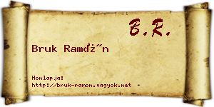 Bruk Ramón névjegykártya
